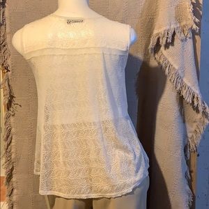 Apt 9 tank with sheer lace back.